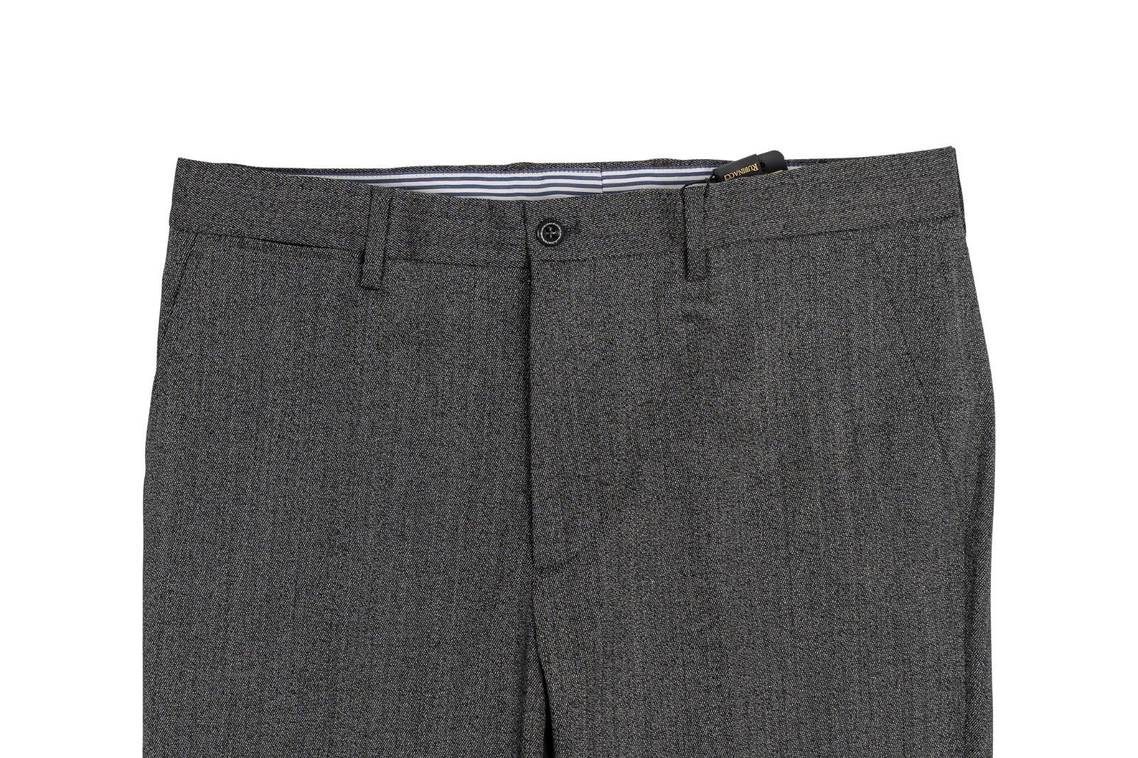 670$ RUBINACCI NAPOLI Gray Worsted Wool Dress Pant 34 US / 50 EU