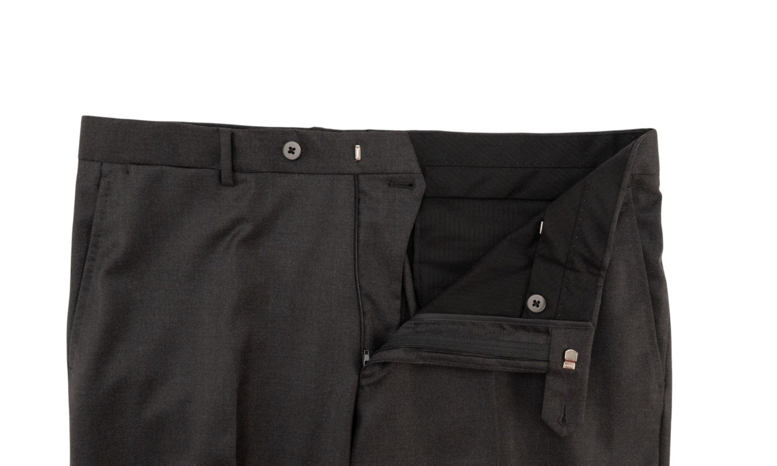 $2400 RAFFAELE CARUSO Dark Gray 3/2 Roll Suit Fine Wool 110's 42 US / 52 EU