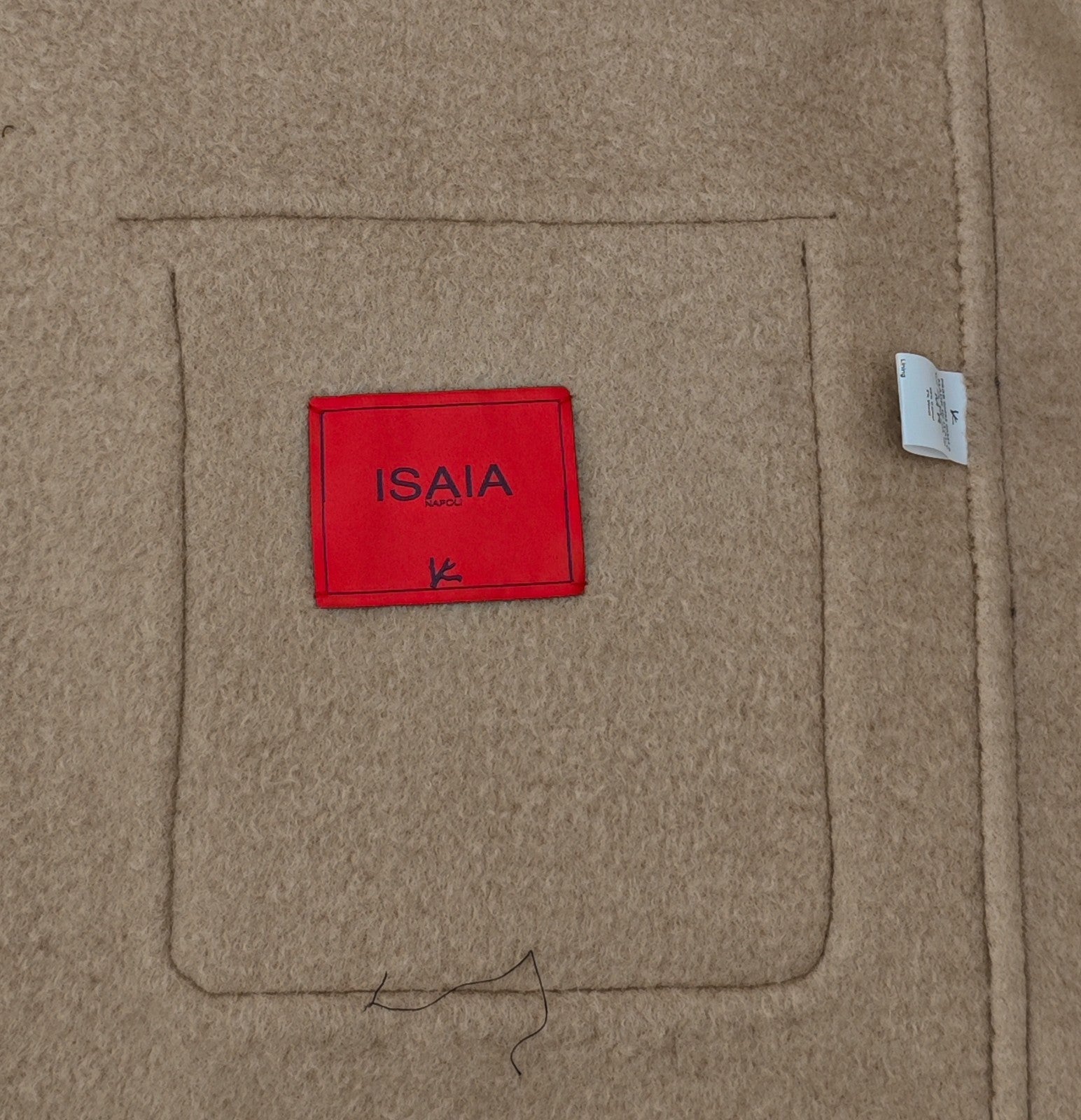 7100$ ISAIA NAPOLI Beige Hooded Overcoat Jacket Soft Camel Hair - Wool  Size M