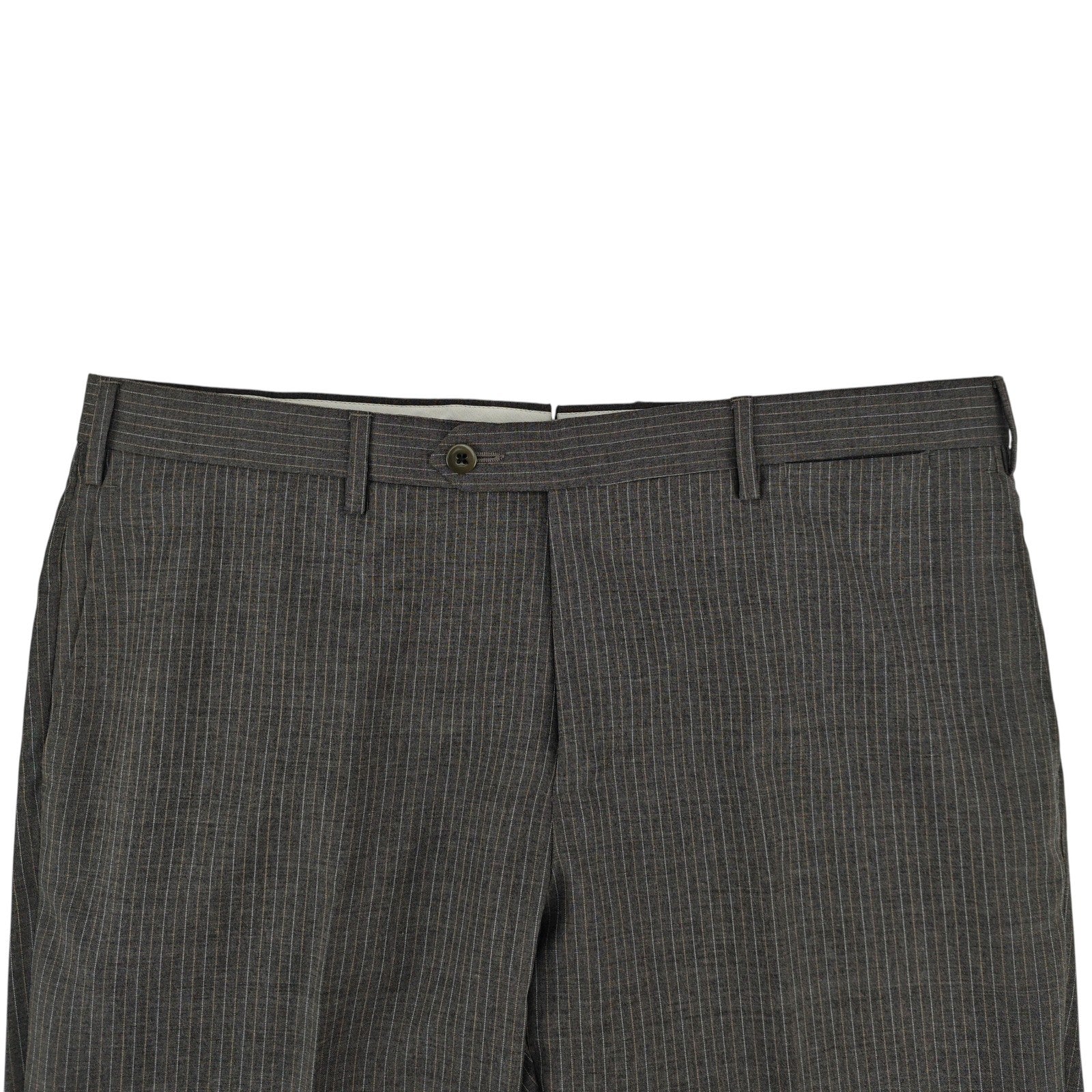 2200$ RAFFAELE CARUSO 3/2 Roll Suit Grey Pinstripe Wool 44 US / 54 IT 9R