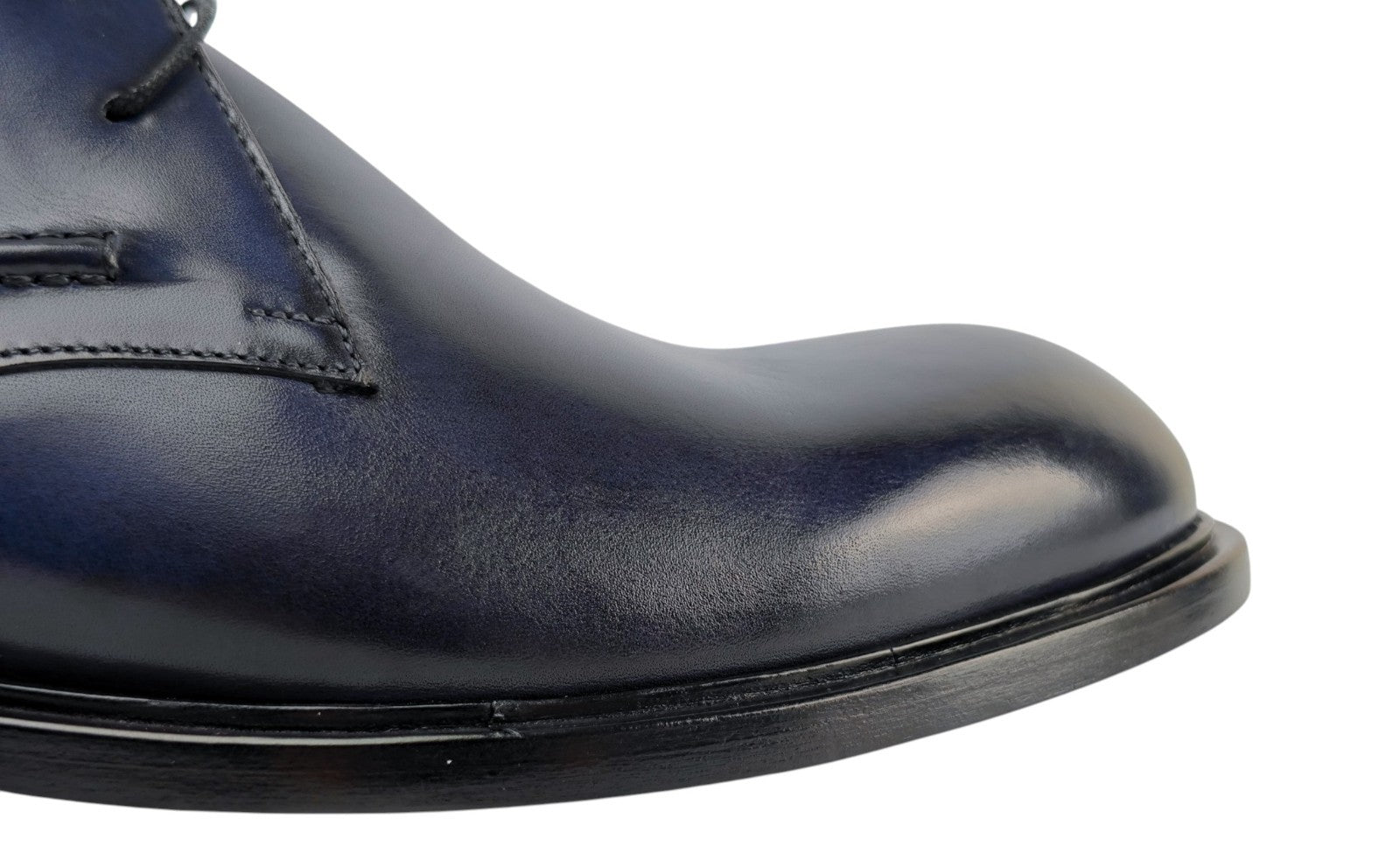 1300$ TESTONI Blue Desert Boot BOLOGNESE Antique Calf  8 UK / 9 US / 42 IT