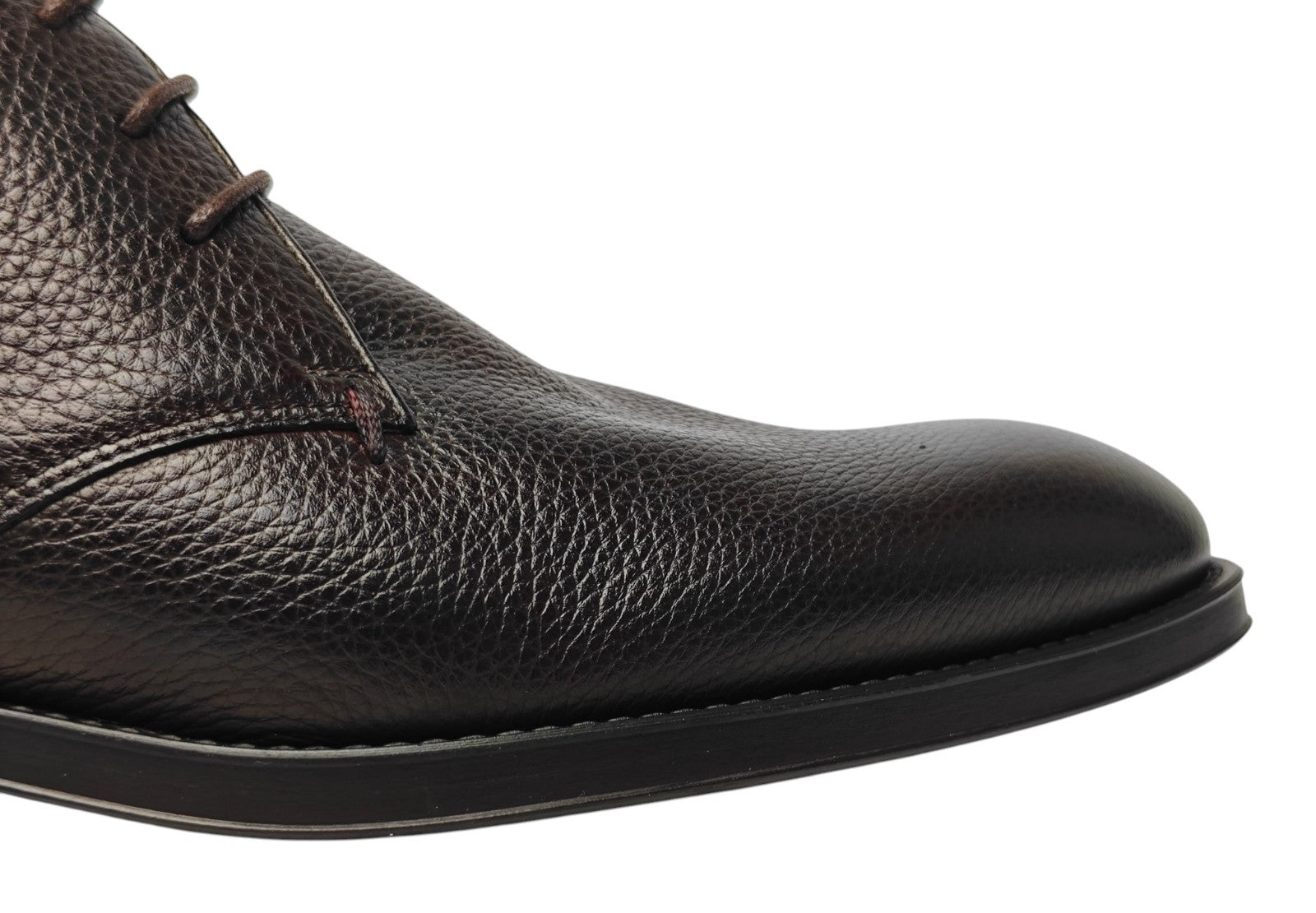 1350$ TESTONI "Salerno" Desert Boot Karibu Calf / Wool Brown 8 UK / 9 US / 42 IT