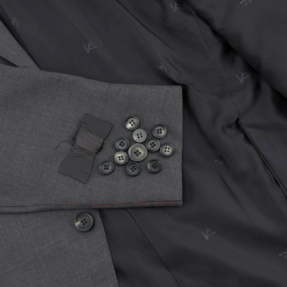 $7120 ISAIA "Gregorio" Gray Hand-Sewn Suit Fine Wool Aquaspider 38 US / 48 EU 7R