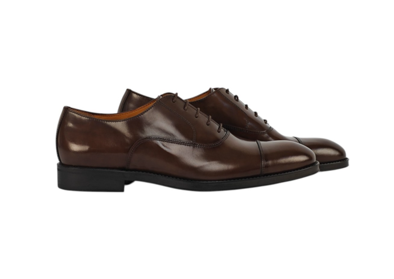 1050$ TESTONI Bologna 1929 Oxford Burnished Calf Cigar Shoes 9 UK  10 US  43 IT