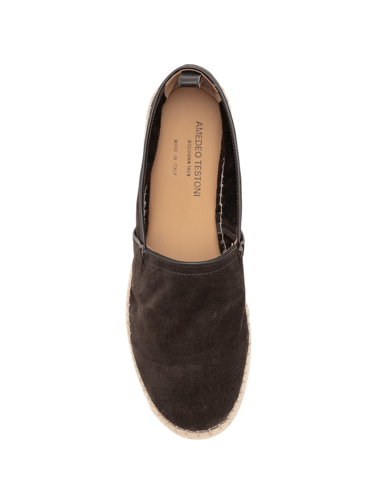 750$ TESTONI Espadrillas "Capri" Shoes Unlined Suede Cigar 8 UK / 9  US / 42 IT