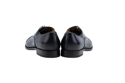 1220$ GIORGIO ARMANI Oxford Shoes Goodyear Blue Leather 5.5 UK  6.5 US  39.5 IT