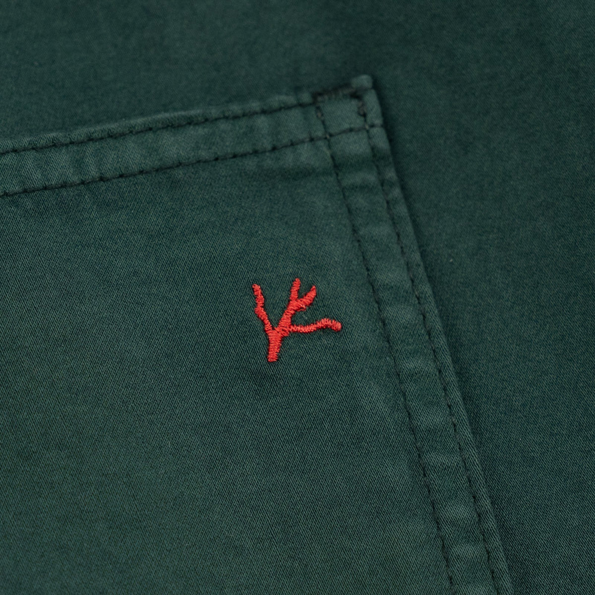 850$ ISAIA NAPOLI Dark Green Chino 5 Pocket Pant Cashmere Cotton Slim Fit