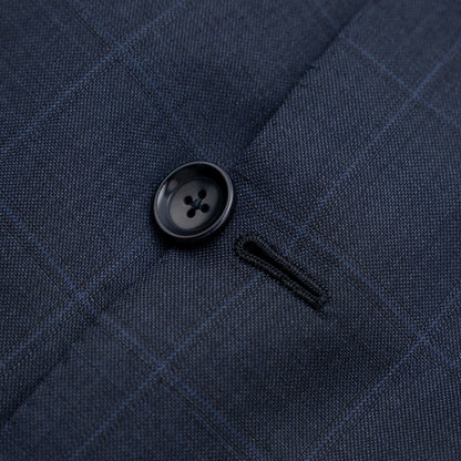 Sartoria DALCUORE NAPOLI Total Hand-Sewn Suit Blue Wool 120's 46 US / 56 EU