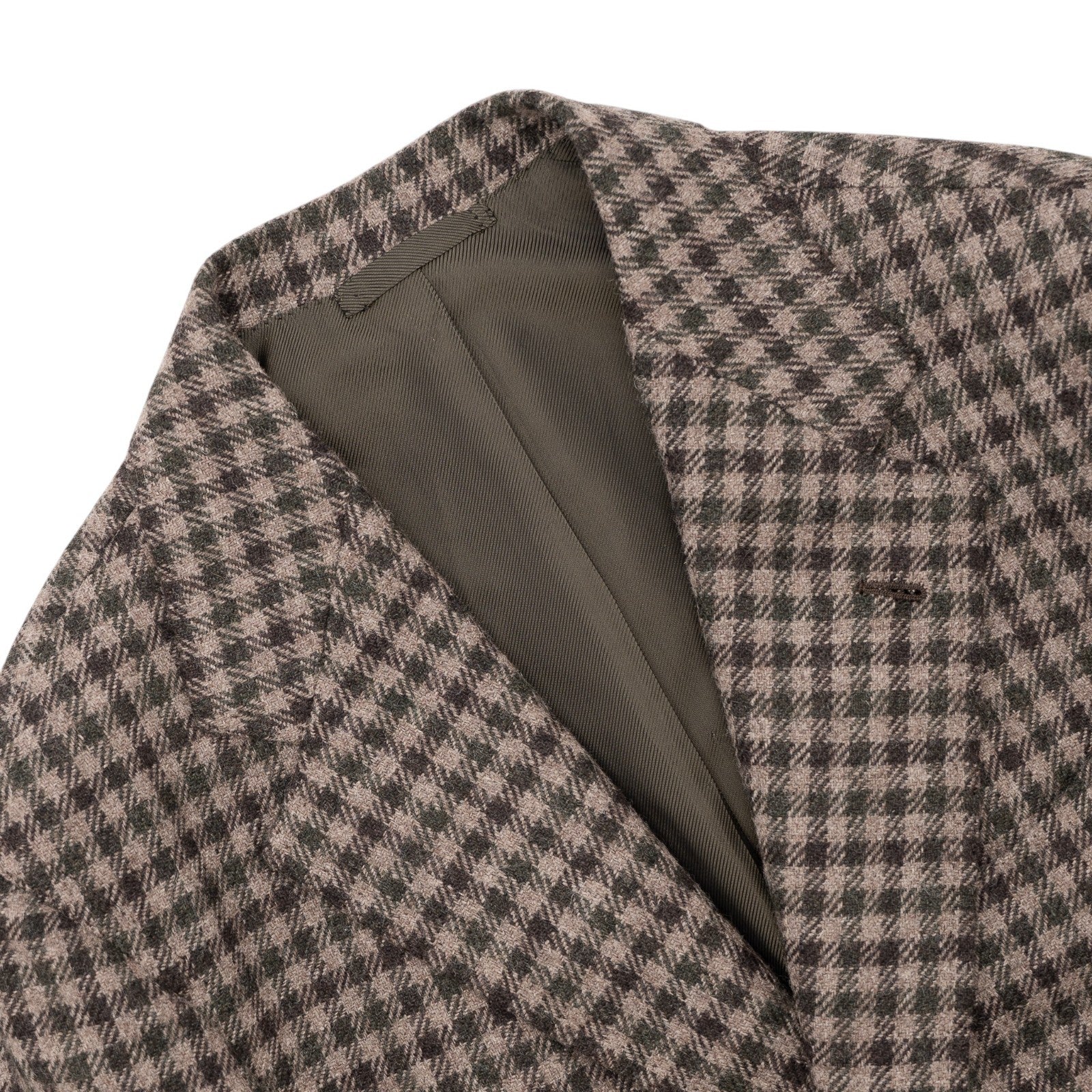 Sartoria DALCUORE NAPOLI Total Hand-Sewn Jacket Sport Coat Flannel Wool Mud