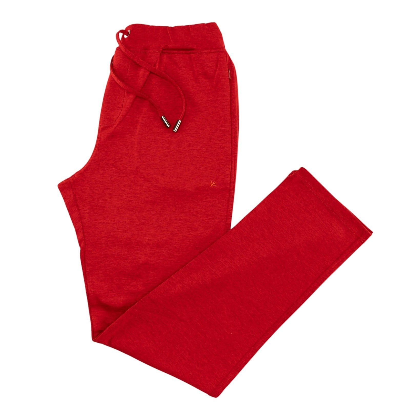 1100$ ISAIA NAPOLI Red Drawstring Track Pant Stretch Cotton Size S