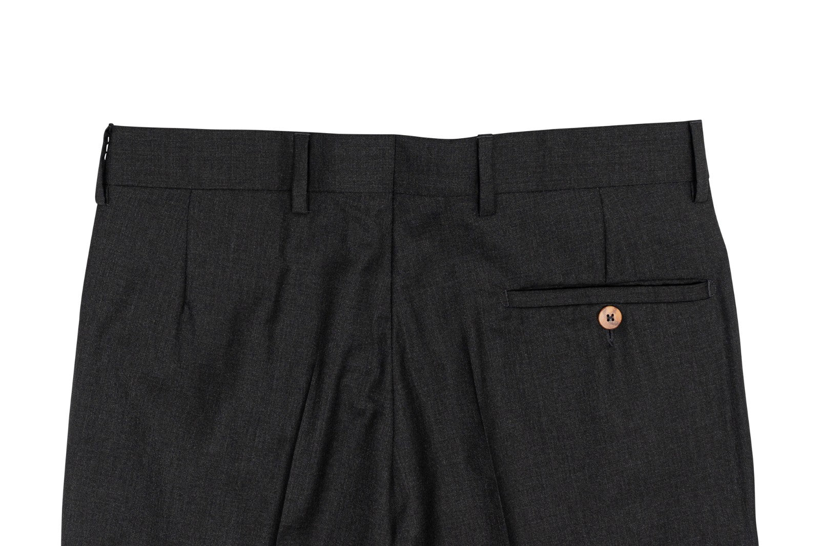 670$ RUBINACCI NAPOLI Dark Gray Trouser Pant Fine Wool & Silk 30 US / 46 EU