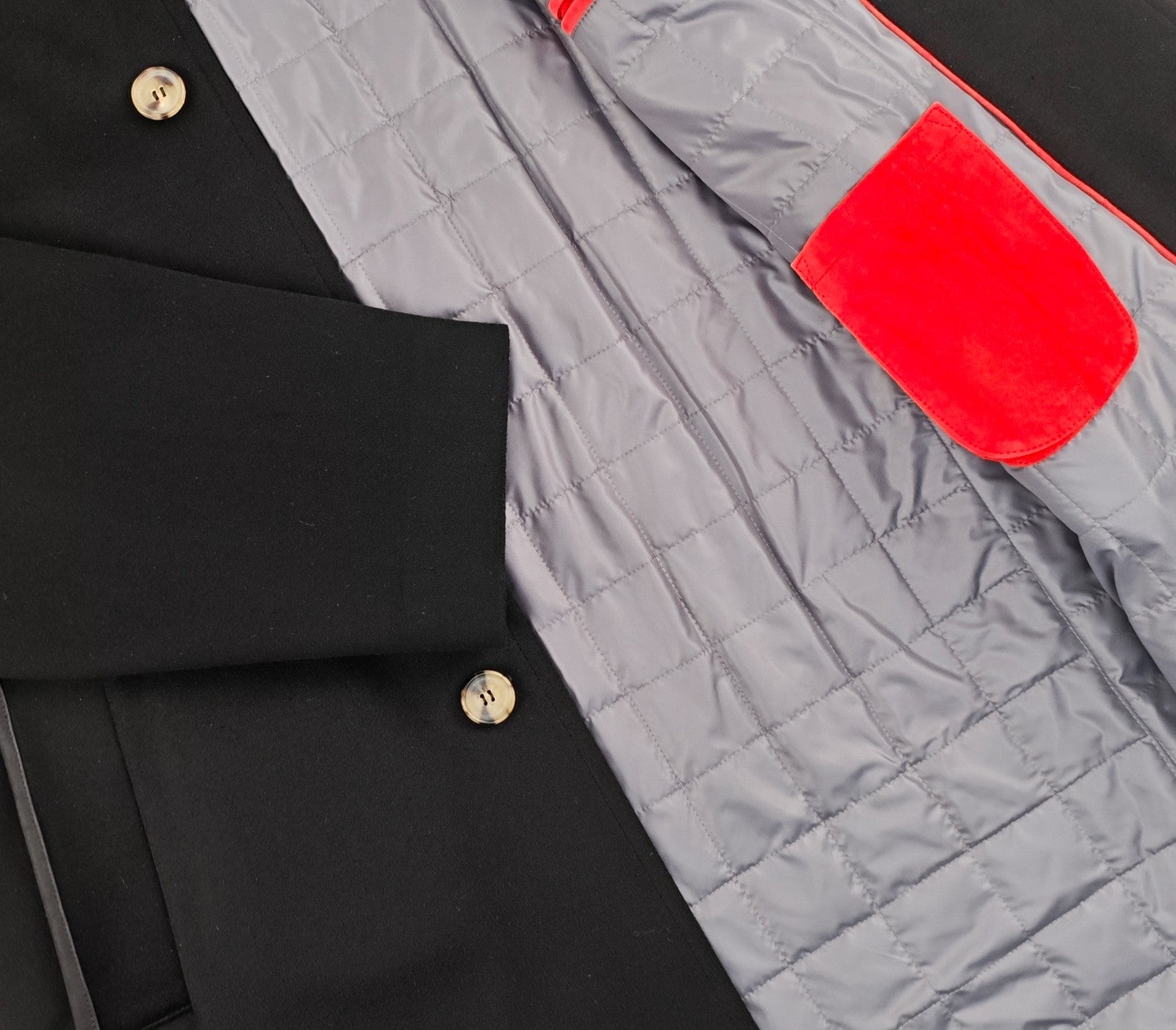 5900$ ISAIA NAPOLI Black Hand-Sewn Car Coat Long Wool 40 US / 50 EU R