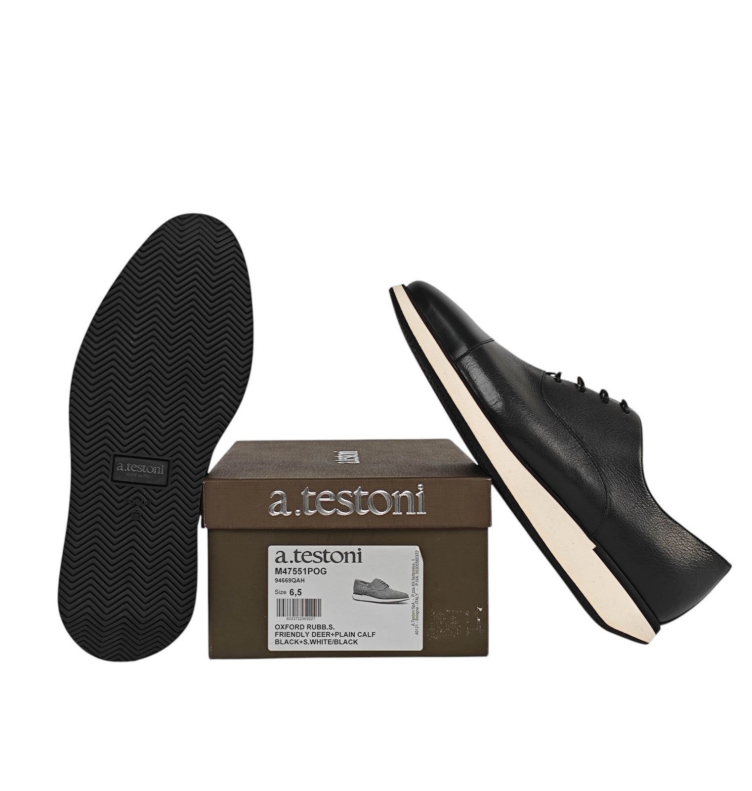 850$ TESTONI 1929 Oxford Shoes Deerskin & Plain Calf 6.5 UK / 7.5 US /  40.5 IT