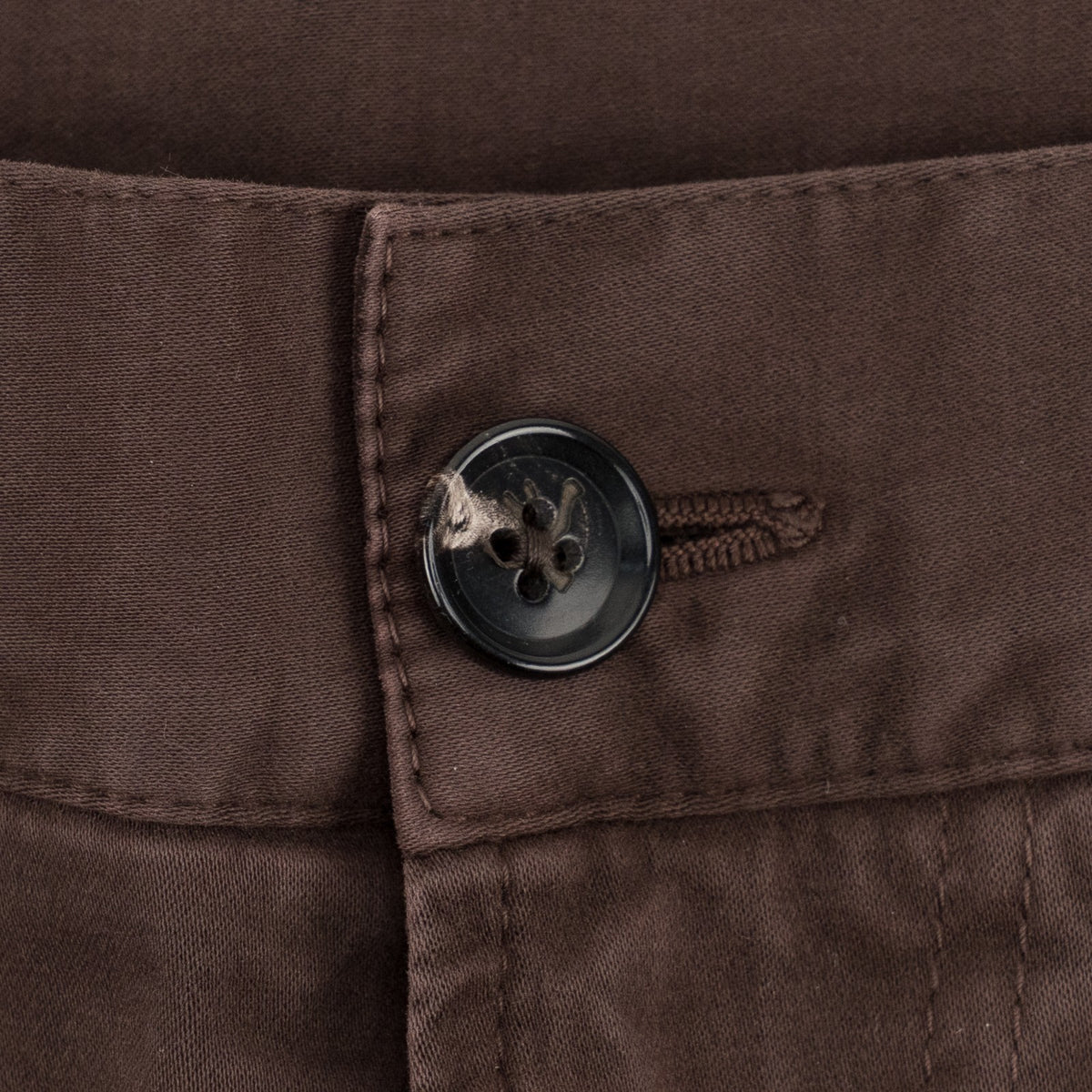 850$ ISAIA NAPOLI "Chiaia" Brown Chino Sport Pant Cotton  Cashmere - Leather Tag