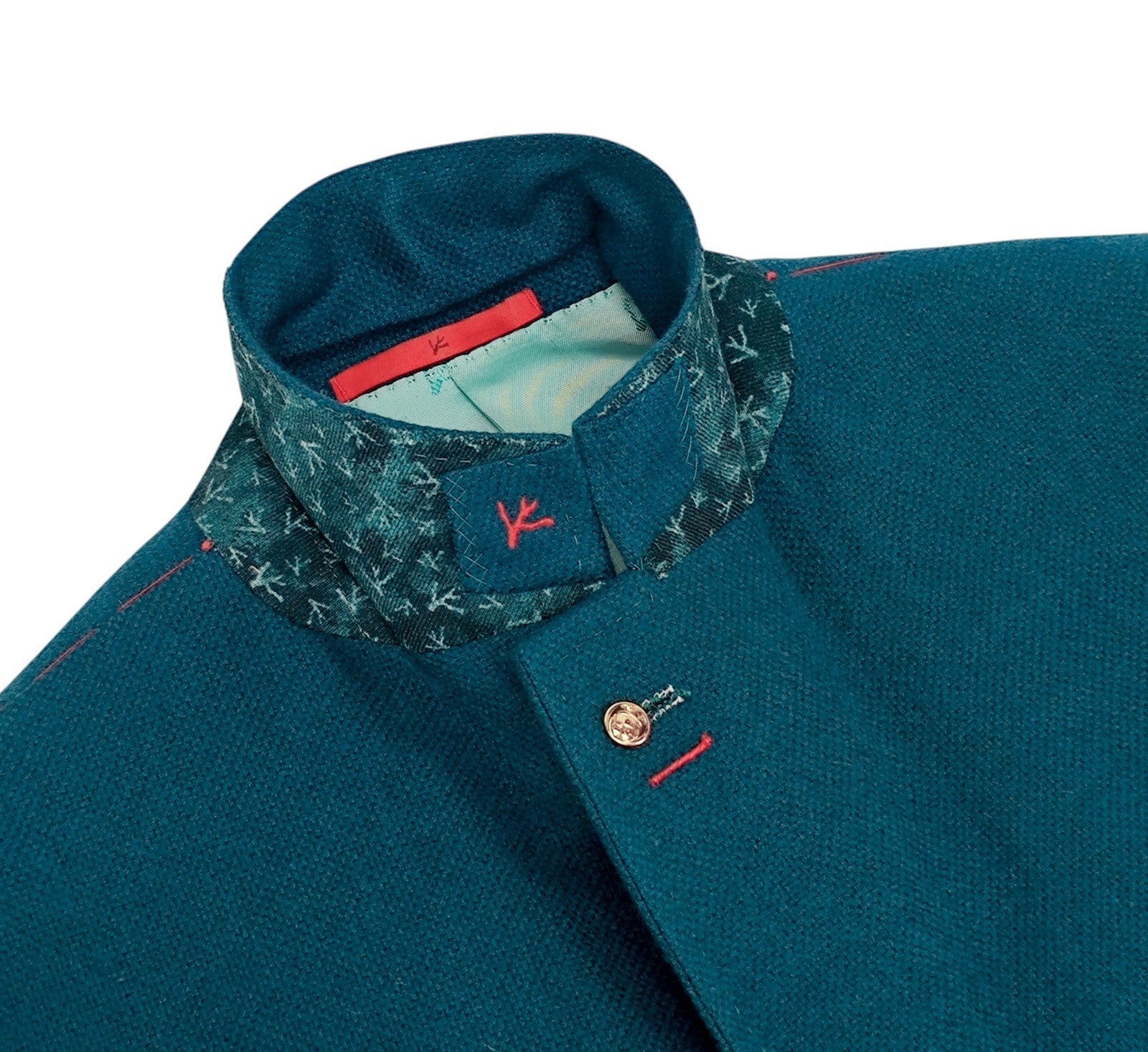 $5800 ISAIA NAPOLI "Domenico" Petrol Blue Jacket Sport Coat Knit 100% Cashmere