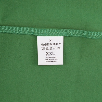 550$ ISAIA NAPOLI Green T-Shirt Jersey Cotton Stretch - Size 2XL - Made in Italy