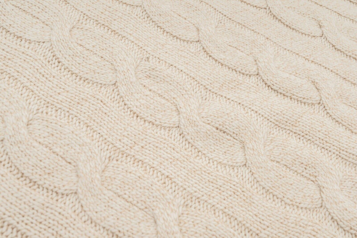 $2190 FEDELI "Malfilè" Ivory Sweater 100% Cashmere Cable Knit 46 US / 56 EU