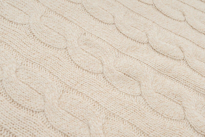 $2190 FEDELI "Malfilè" Ivory Sweater 100% Cashmere Cable Knit 46 US / 56 EU