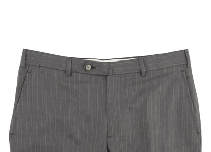 $6850 ISAIA NAPOLI "Gregorio" Gray Suit Hand-Sewn Fine Wool 4 Season Striped