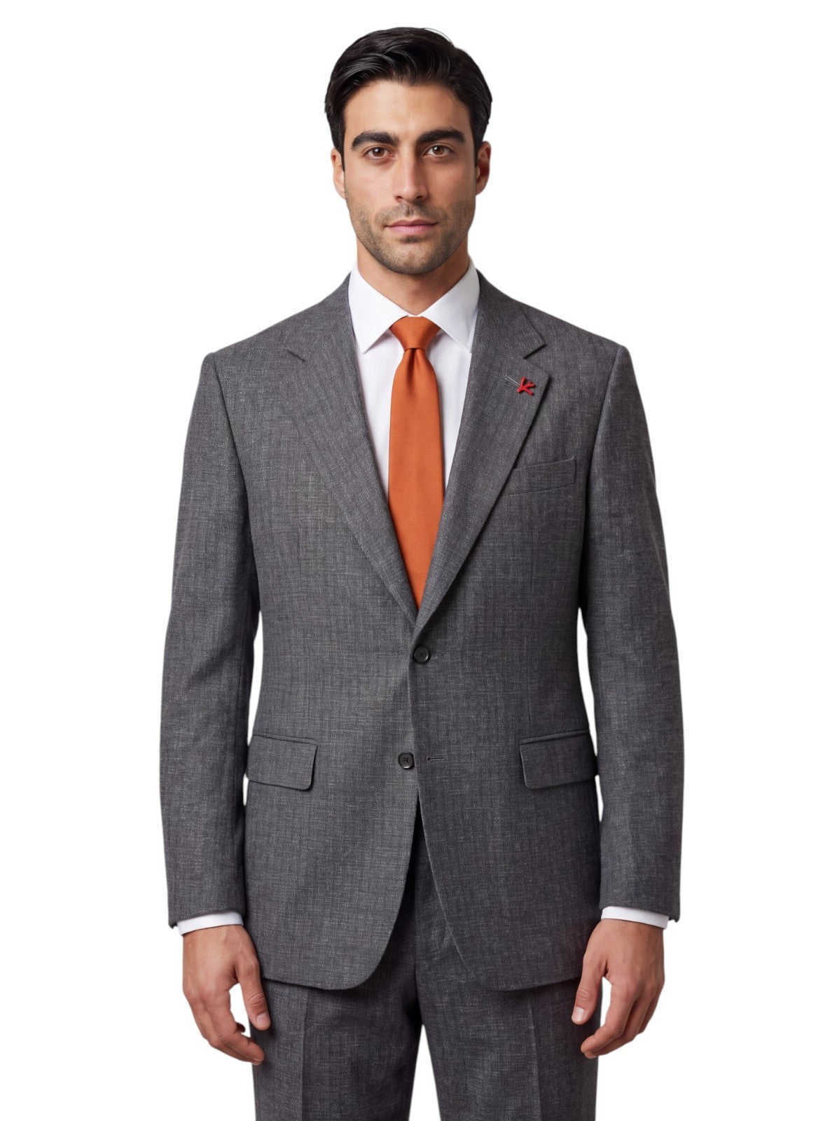 $6900 ISAIA NAPOLI "E" Gray Suit Soft Wool  / Cashmere 46 US / 56 EU 7R