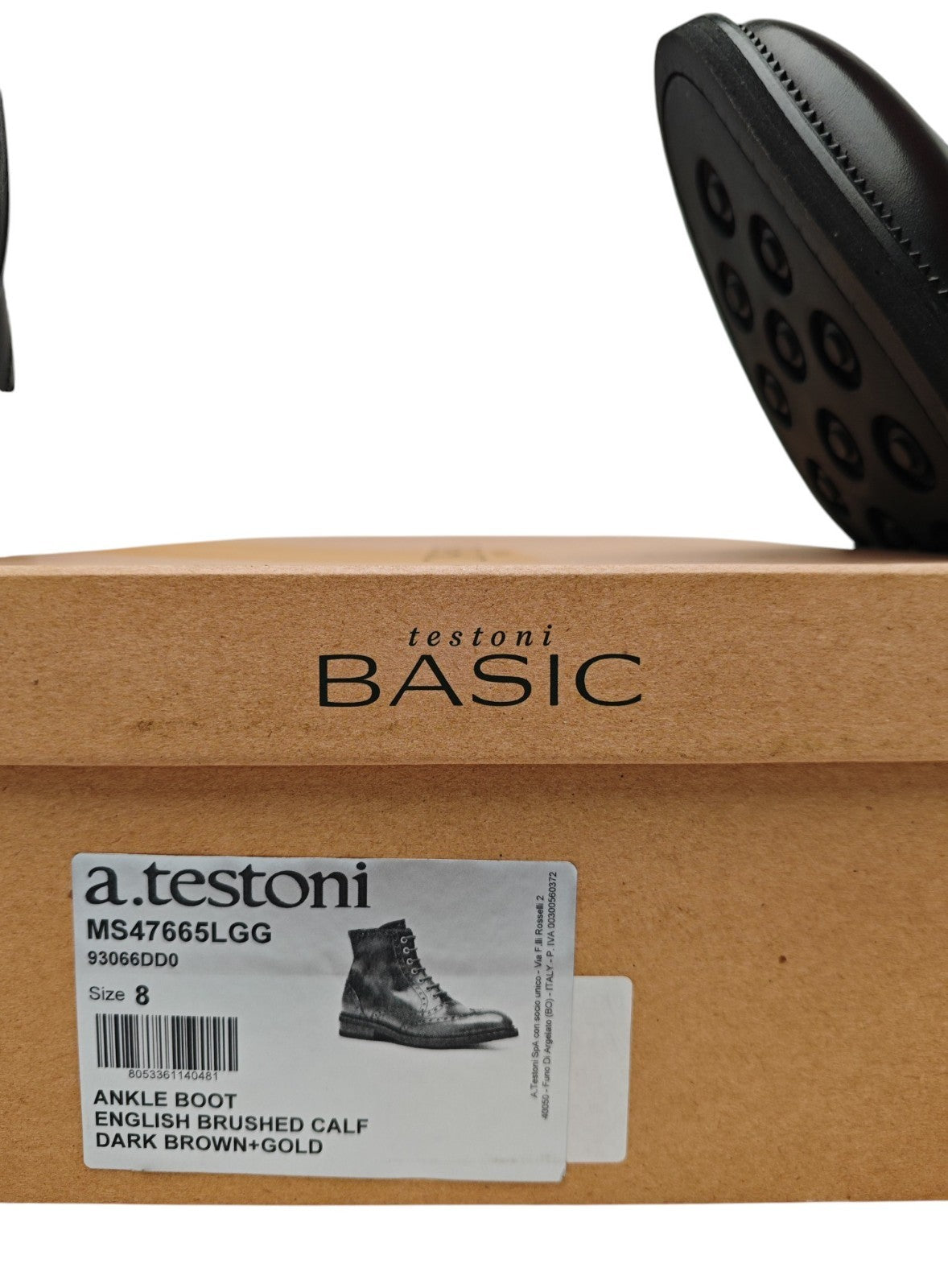 1450$ TESTONI Ankle Boot English Brushed Calf Dark Brown 8 UK / 9 US / 42 IT