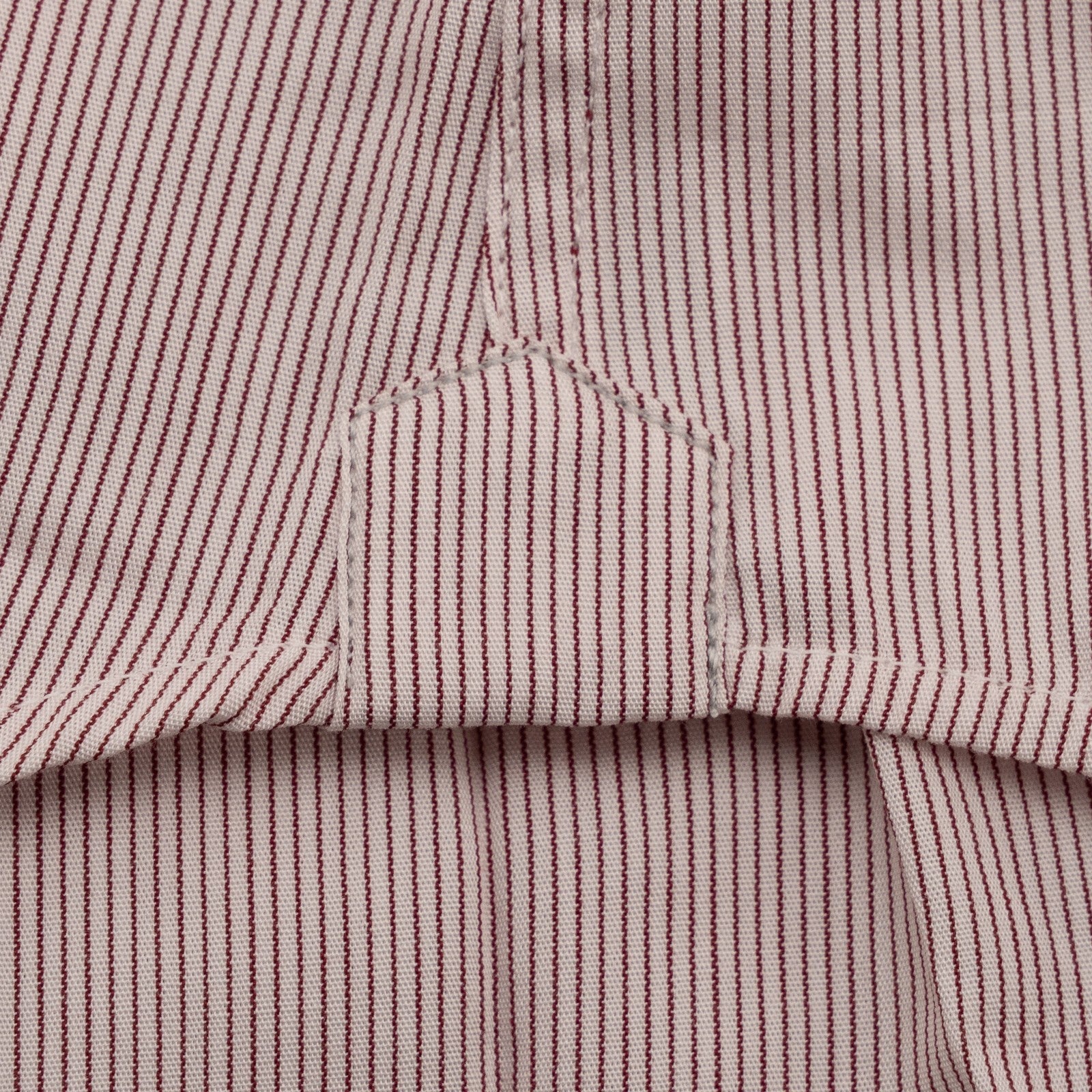 950$ BRUNELLO CUCINELLI Shirt Red Striped Pocket Button-Down Cotton Size S