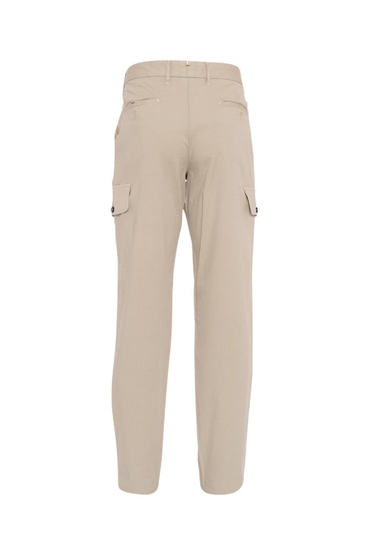 850$ ISAIA NAPOLI Beige Sartorial Cargo Pant Trouser Tapered Cotton