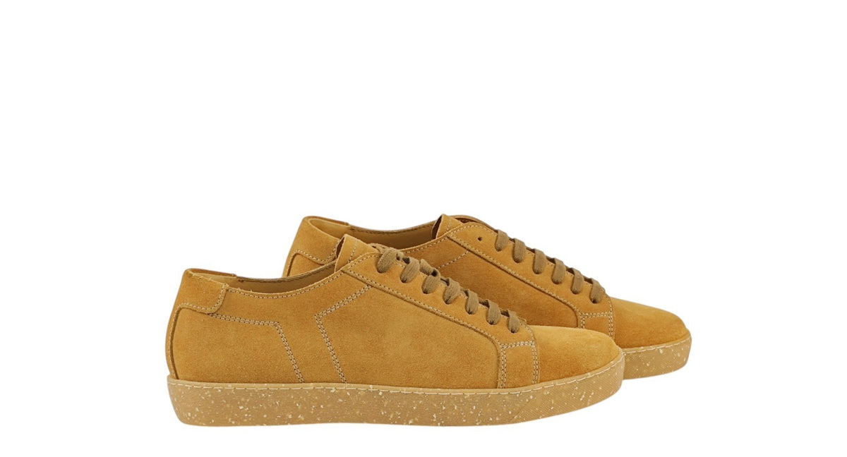 850$ TESTONI Unlined Sneaker Shoes Honey / Brulee Suede 8 UK  / 9 US / 42 IT