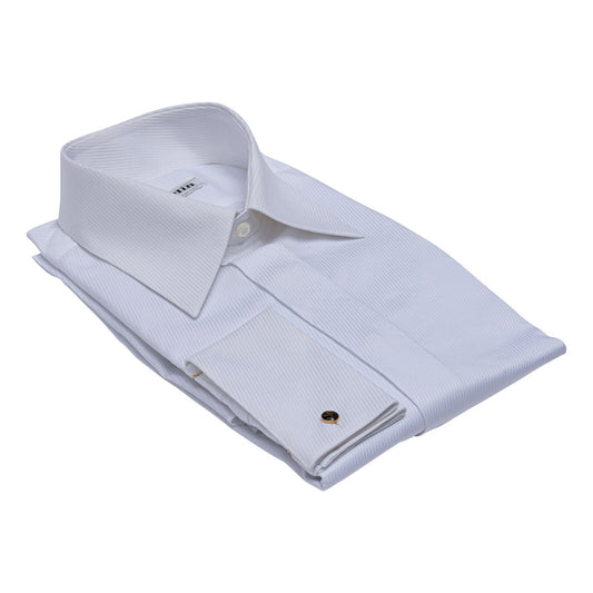 690$ ITALIAN LUXURY GERLIN Shirt White Twill Cotton 1AO ZILLI