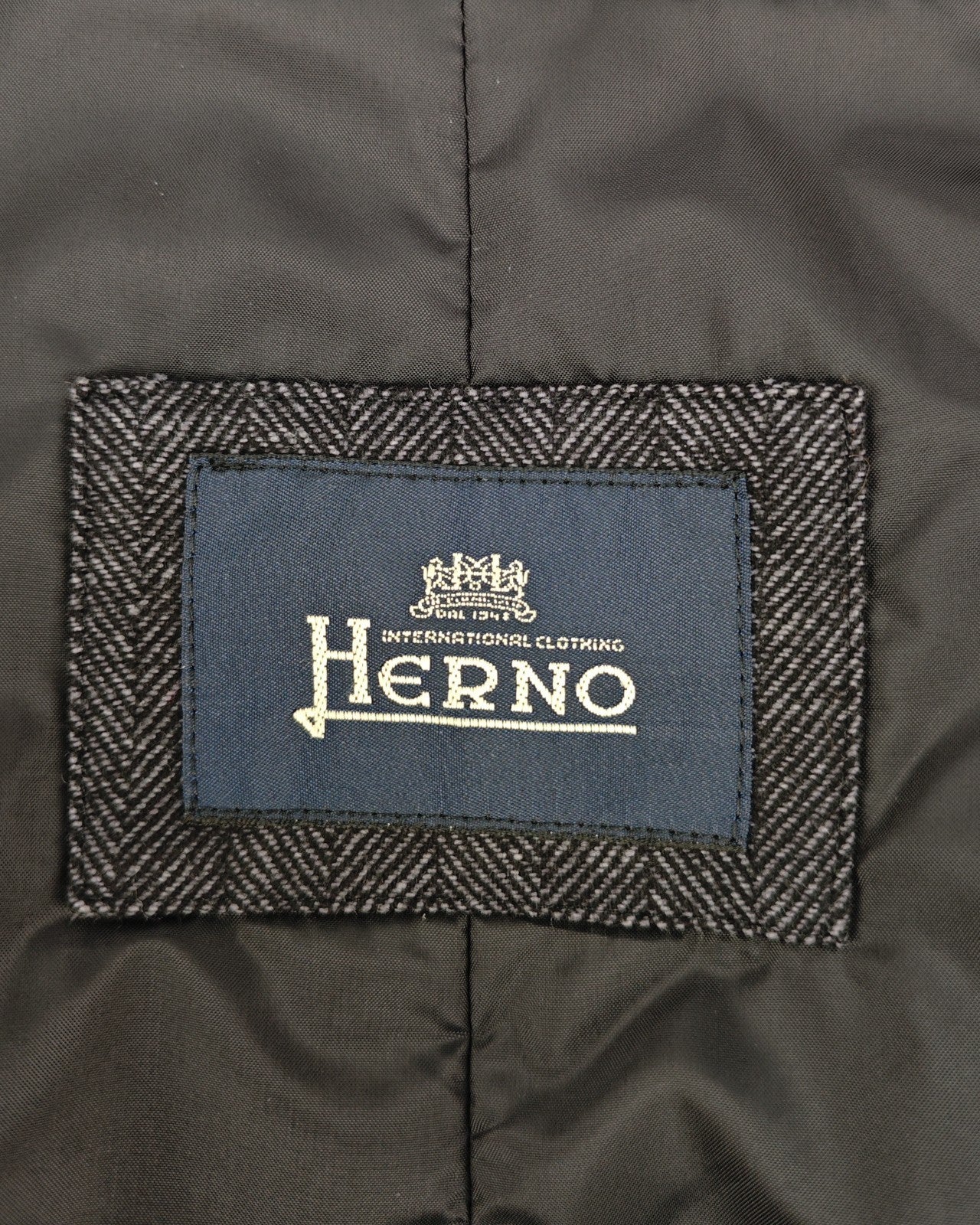 2200$ HERNO Gray Belted Trench Coat Herringbone Wool Cotton  42 US / 52 IT