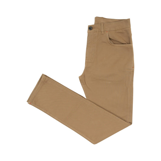 690$ ISAIA NAPOLI Dark Beige Chino 5 Pockets Trousers Pant Twill Cotton