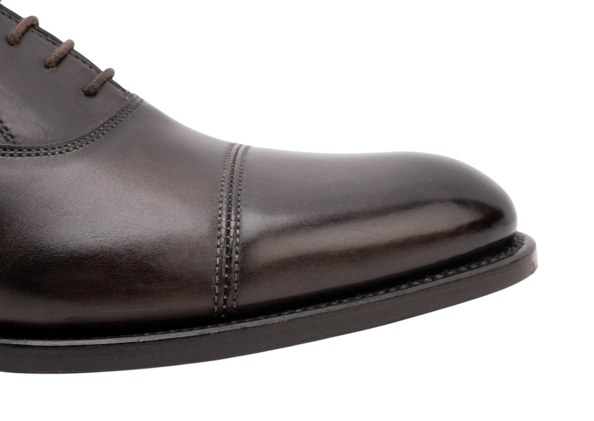 1350$ ISAIA NAPOLI Brown Handcrafted Goodyear Oxford Shoes 6 UK / 7 US / 40 IT