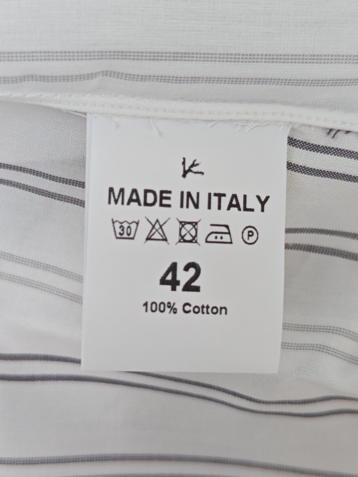 730$ ISAIA "Mix" Hand-Sewn Dress Shirt White Striped Fine Cotton 16.5 - 42