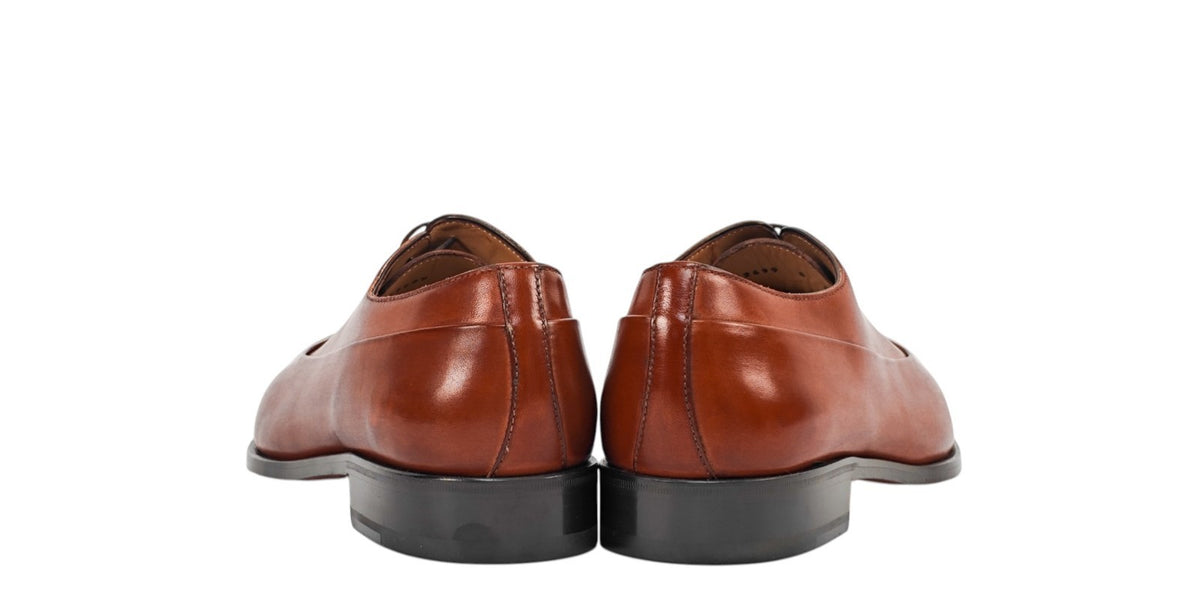 1300$ TESTONI Sant'Eulalia Oxford Shoes BOLOGNESE Calf Rust 8 UK / 9 US / 42 IT