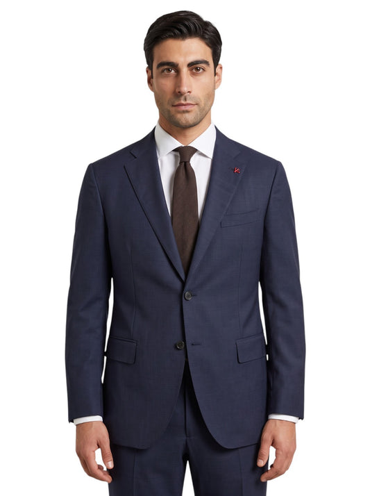 $7255 ISAIA "Sanita" Dark Blue Suit Extralight Fine Wool & Silk 48 US / 58 EU 8R