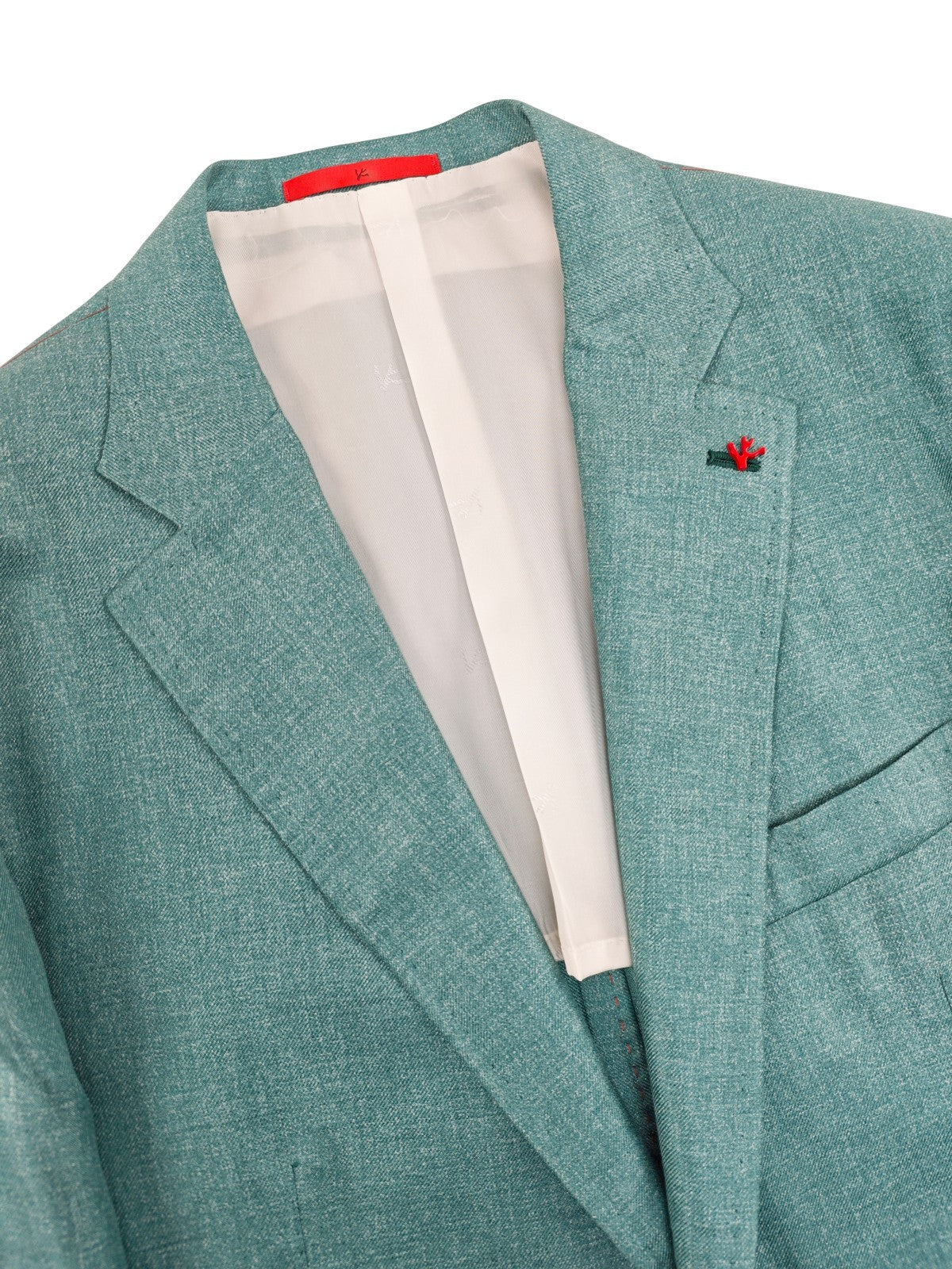 $5200 ISAIA NAPOLI "Shiny" Light Teal Blazer Sport Coat 100% Silk 44 US / 54 EU