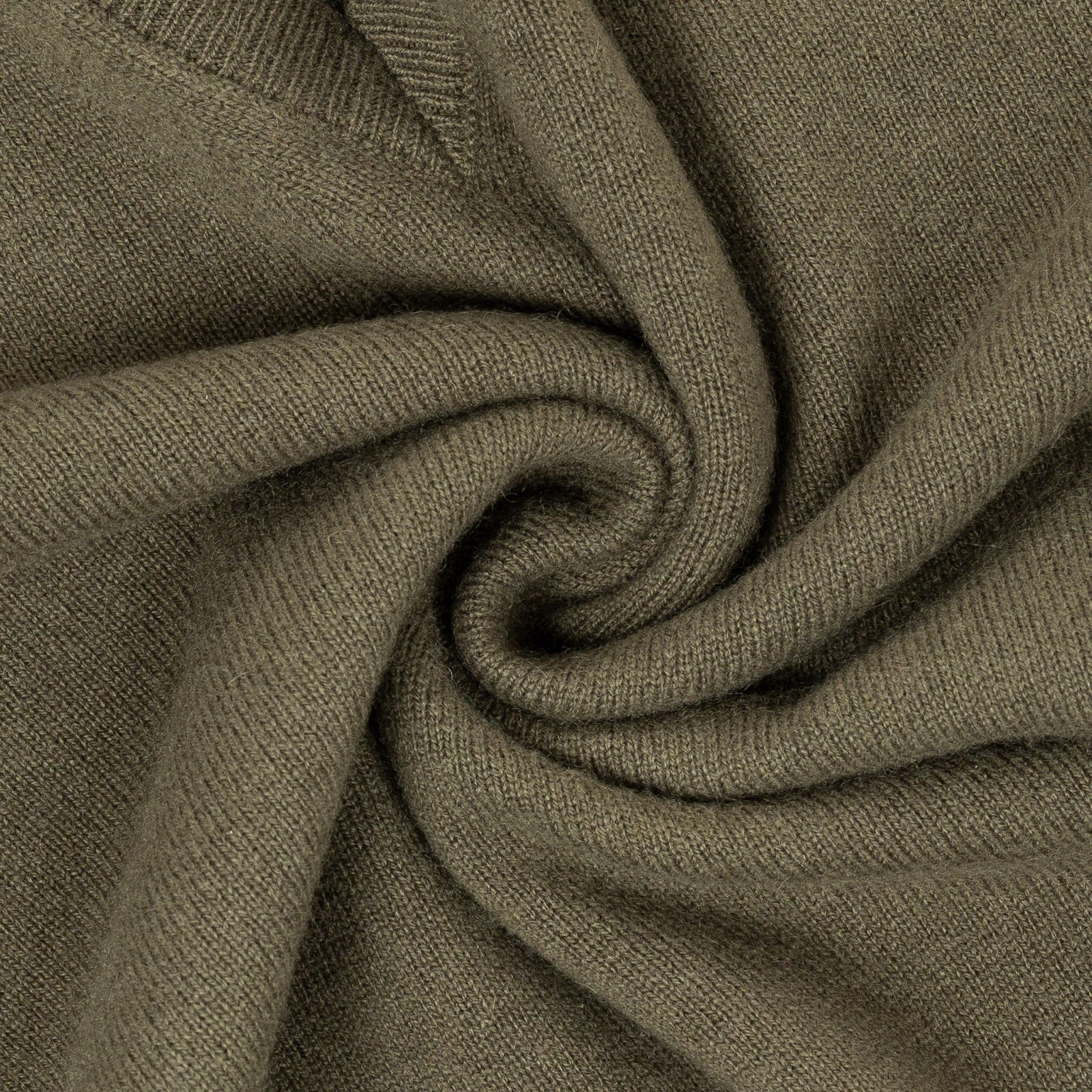 750$ RUBINACCI NAPOLI Dark Green Sweater V-Neck 100% Cashmere 38 US / 48 EU