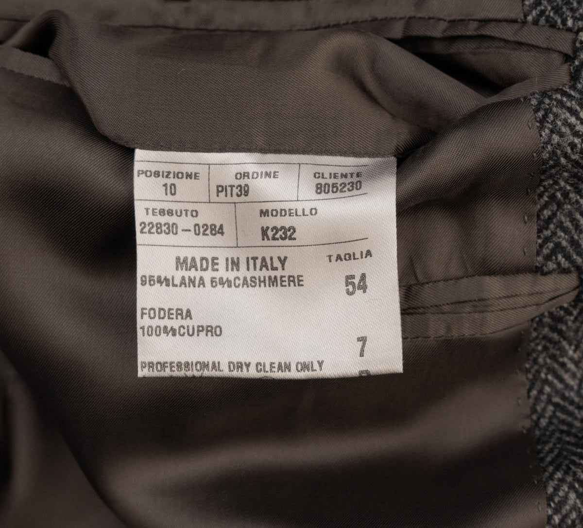 1900$ RAFFAELE CARUSO Gray 3/2 Roll Jacket Sport Coat Cashmere Wool 44 US 54 IT