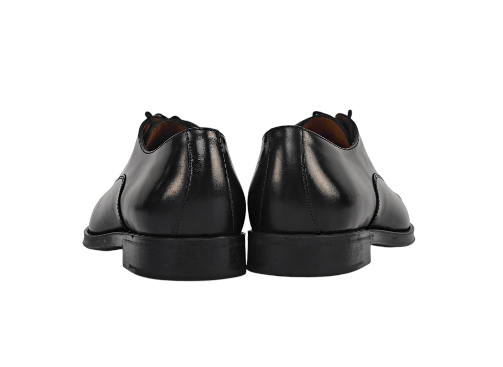 $1550 TESTONI BOLOGNA Oxford Shoes Black Calf De Luxe
