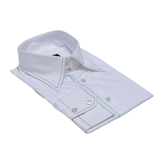 690$ LUXURY GERLIN Shirt White Point Collar Cotton 16 - 41 4AD BIJAN