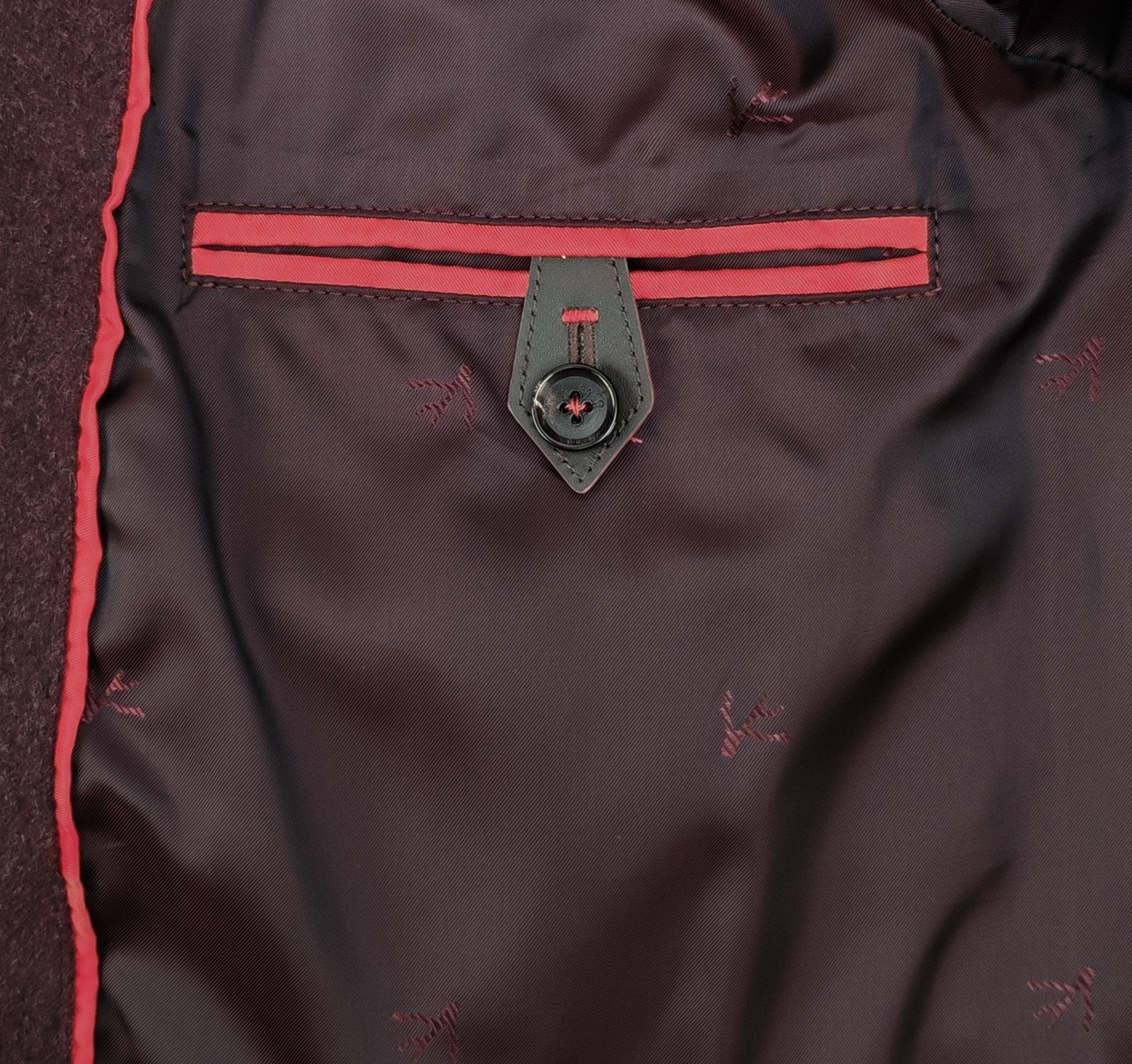 6200$ ISAIA NAPOLI Burgundy Coulisse Zip Field Jacket 100% Cashmere