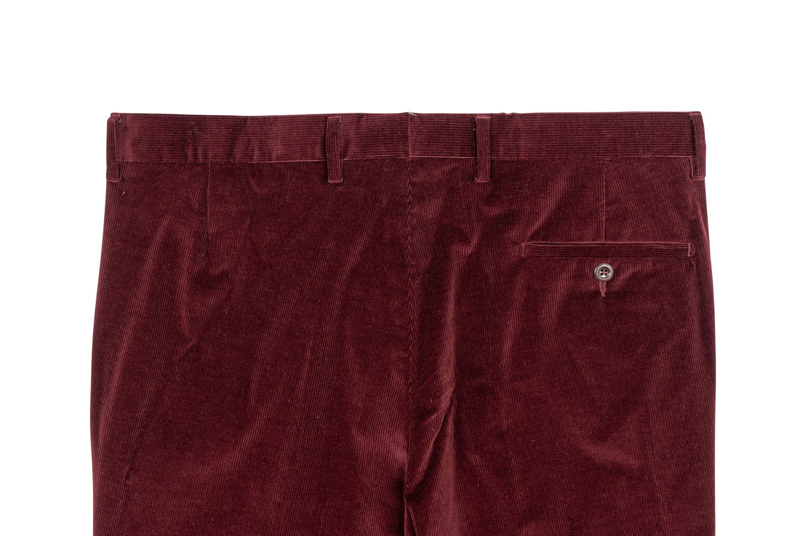 625$ RUBINACCI NAPOLI "Luca" Burgundy Cotton Corduroy Trouser Pant 36 US / 52 EU