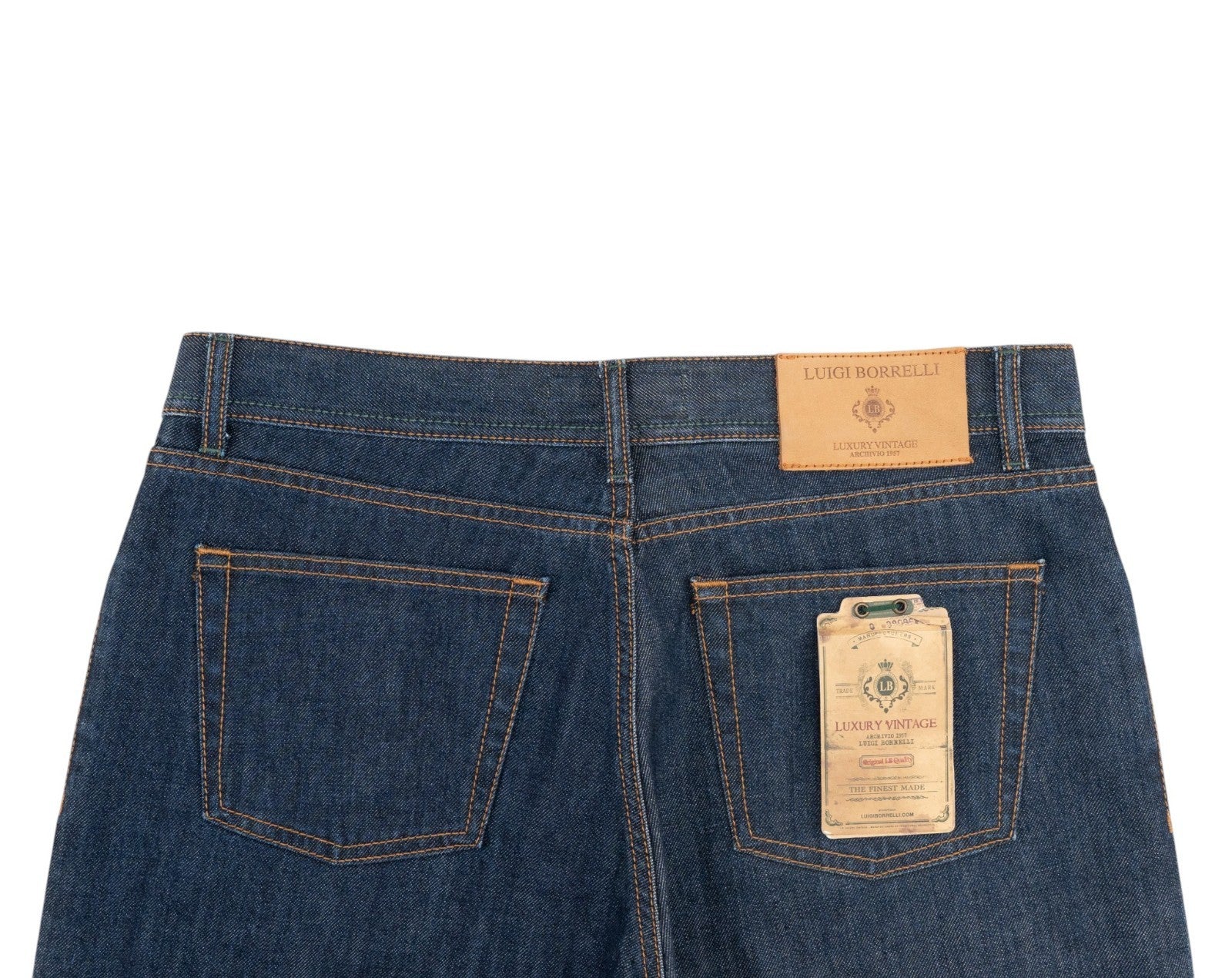 415$ LUIGI BORRELLI NAPOLI Denim Jeans Pant Raw Cotton 37 US / 53 EU