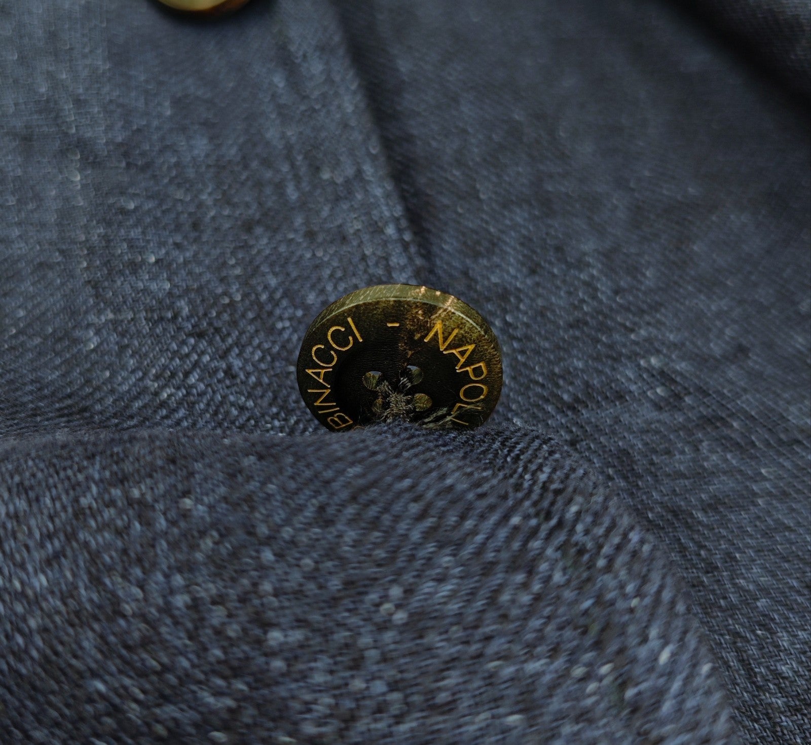 $1650 RUBINACCI NAPOLI Blue Unlined Jacket Sport Coat  100% Linen 42 US 52 EU