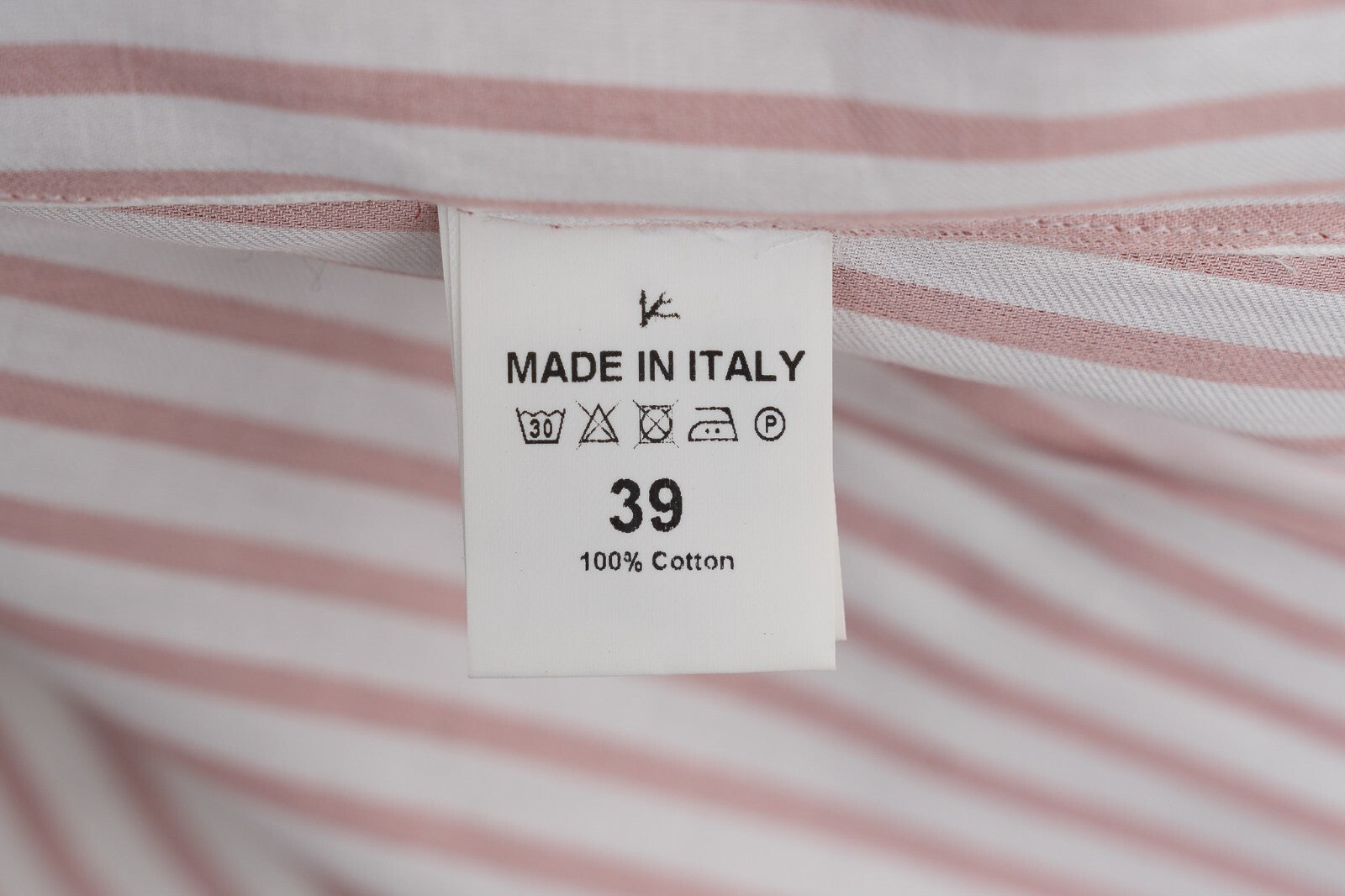 850$ ISAIA NAPOLI Striped White & Wine Shirt Camp Collar Cotton 15.5 - 39