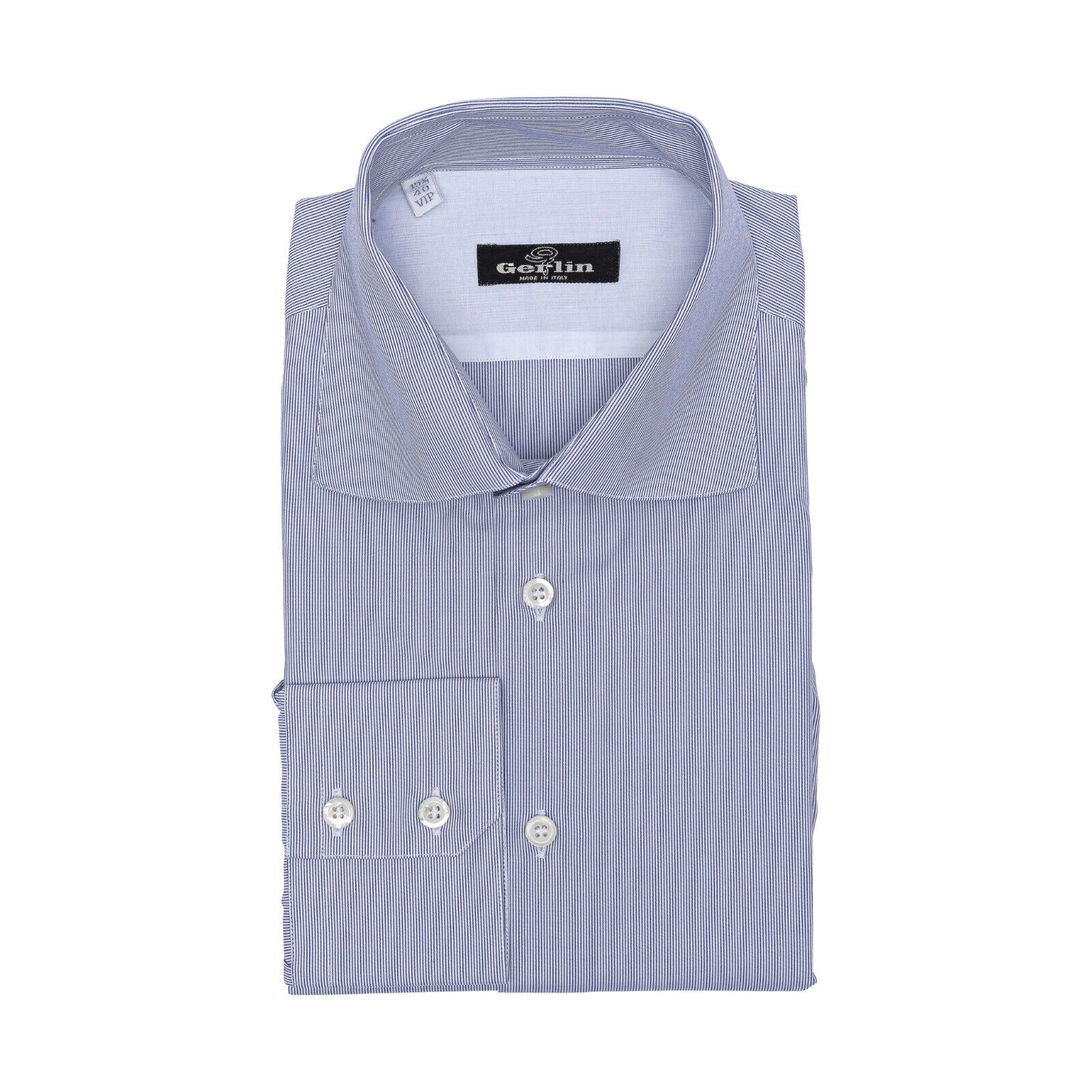 690$ ITALIAN LUXURY GERLIN Shirt Blue T.MASON Cotton 15.75  40 10B BIJAN