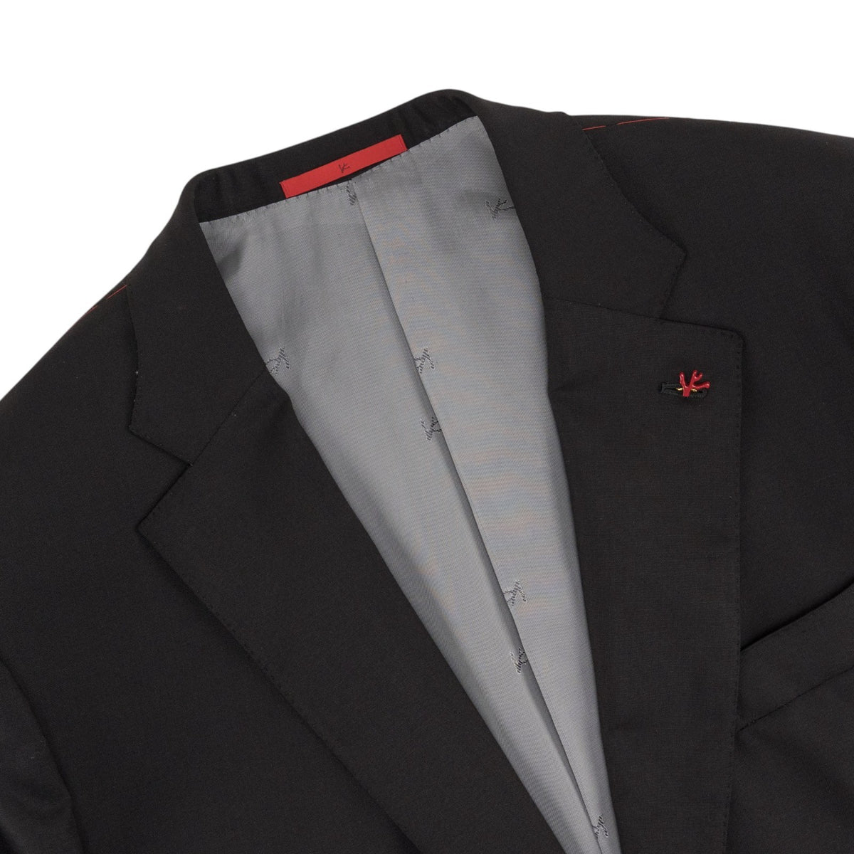 $7050 ISAIA "Gregorio" Black Hand-Sewn Suit Stretch Wool Comfort 50 US 60 EU 6R