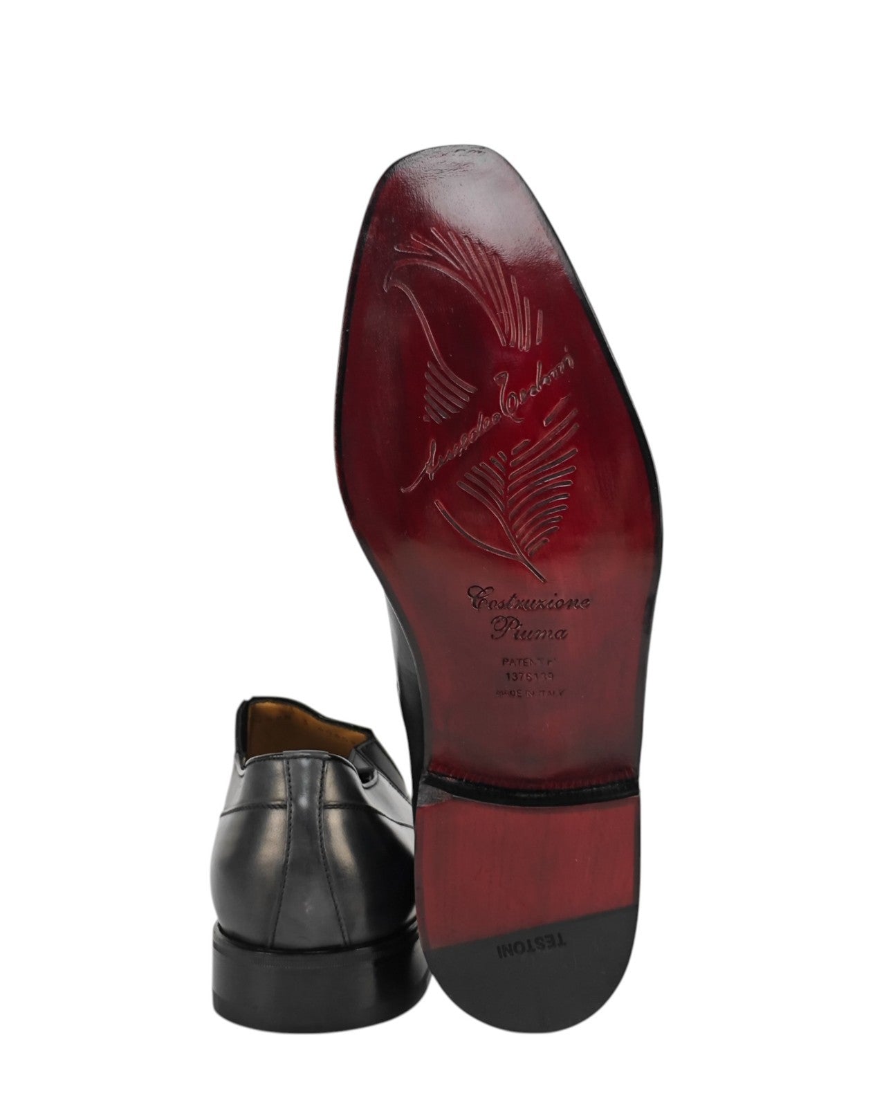 1300$ TESTONI "PIUMA GOODYEAR" Slipon Shoes Gray Slate 8 UK / 9 US / 42 IT