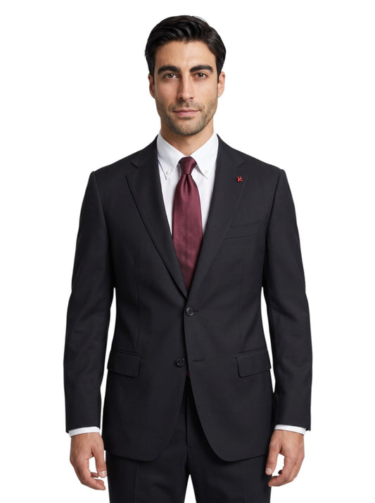 $7150 ISAIA "Sanita" Blue Midnight Suit Fine Wool Aquaspider Water Repellent  8R