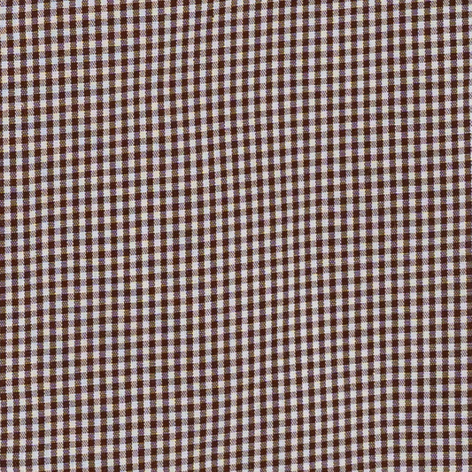 670$ RUBINACCI NAPOLI "Wall Street" White / Brown Hand-Sewn Dress Shirt Cotton